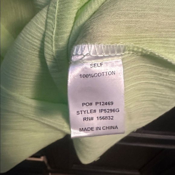 BiBi Neon Green Ruffled Blouse - Picture 4 of 4